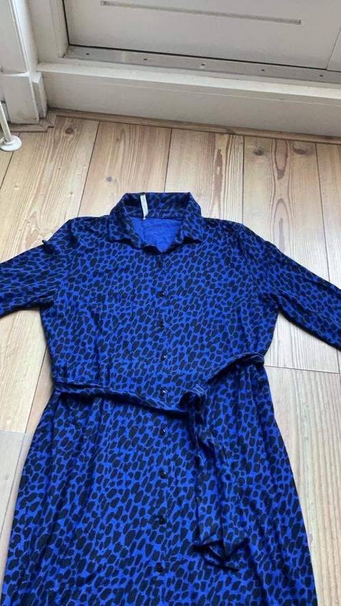 Jurk Juffrouw Janssen, maat L, Kleding | Dames, Jurken, Gedragen, Maat 42/44 (L), Blauw, Onder de knie, Verzenden