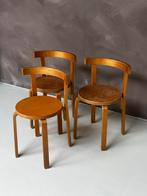 3 Stuks Plywood Vintage Stoelen | Alvar Aalto | 70’s, Huis en Inrichting, Gebruikt, Ophalen of Verzenden, Hout, Drie
