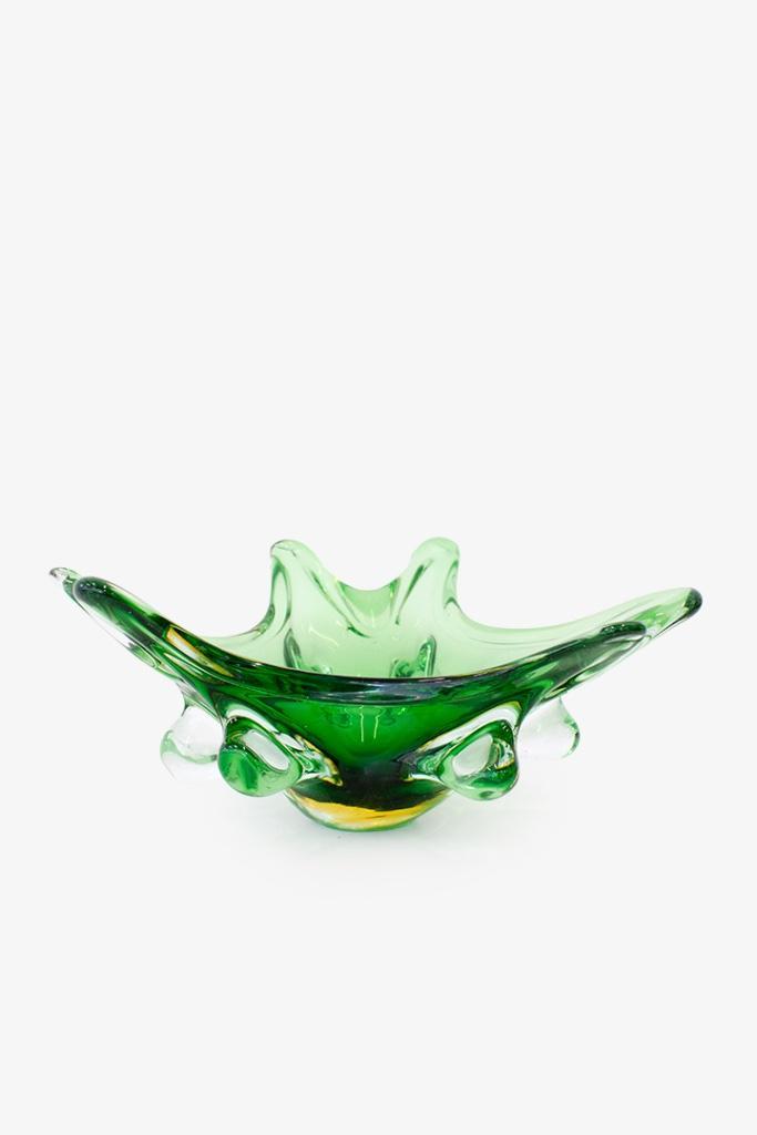 60’s Murano organische spetter fruitschaal, Antiek en Kunst, Antiek | Glas en Kristal, Ophalen of Verzenden