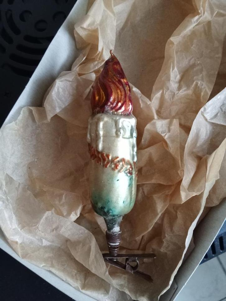 antieke kaars op klem 19 afgebeeld in boekje egbert dikken, Diversen, Kerst, Gebruikt, Ophalen of Verzenden