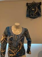 Taj zijden blouse met bijpassend broekje met kralen maat s., Ophalen of Verzenden, Zo goed als nieuw, Maat 36 (S), Blauw