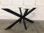 Metalen Matrix kruispoot OVALE koker Zwart ovale/Recht tafel, 100 tot 150 cm, 200 cm of meer, Ophalen of Verzenden, Zo goed als nieuw