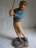 een mooi vintage Engels beeld van een golfer 34 cm. hoog, Ophalen of Verzenden, Zo goed als nieuw, Mens