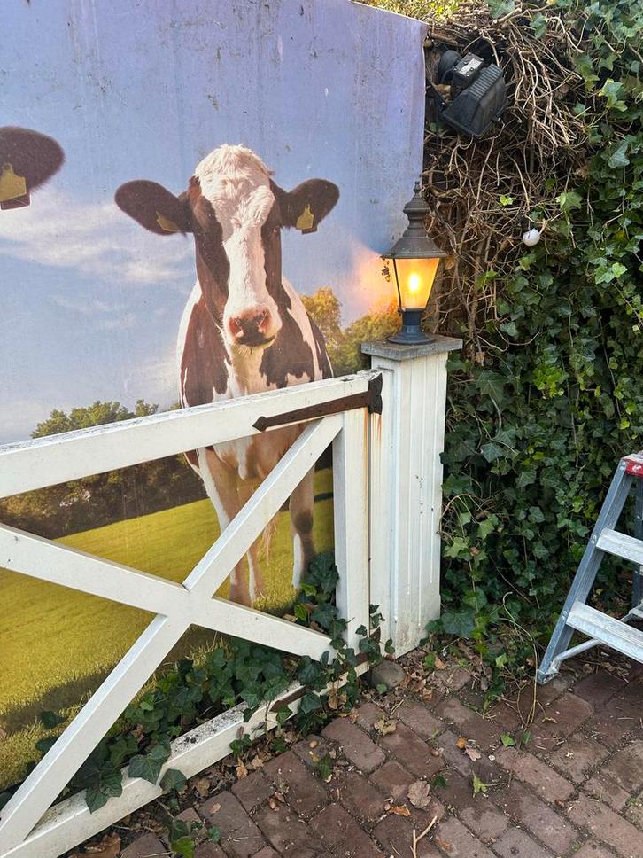 Houten Tuinpoort/Hardhout, Tuin en Terras, Tuinhekken en Hekwerk, Gebruikt, Tuinhek, Hout, Met poort, Ophalen of Verzenden