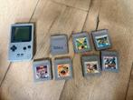 Gameboy Pocket Zilver + 6 Spelletjes, Gebruikt, 1 speler, Vanaf 3 jaar, Ophalen