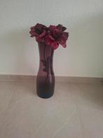 Paarse vaas met bloemen, Ophalen, Gebruikt, Overige kleuren, Glas