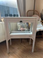 Charmant Vintage Theekastje met Klep – Beige, Antiek en Kunst, Antiek | Meubels | Kasten, Ophalen
