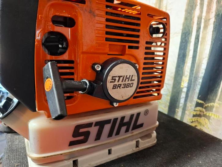 Stihl bladblazer BR 380, Tuin en Terras, Bladblazers, Gebruikt, Ruggedragen, Benzine, Ophalen