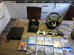 PS4 + 11 Games + Stuur & Pedalen + 3 controlers, Ophalen, Original, Met 3 controllers of meer, 500 GB