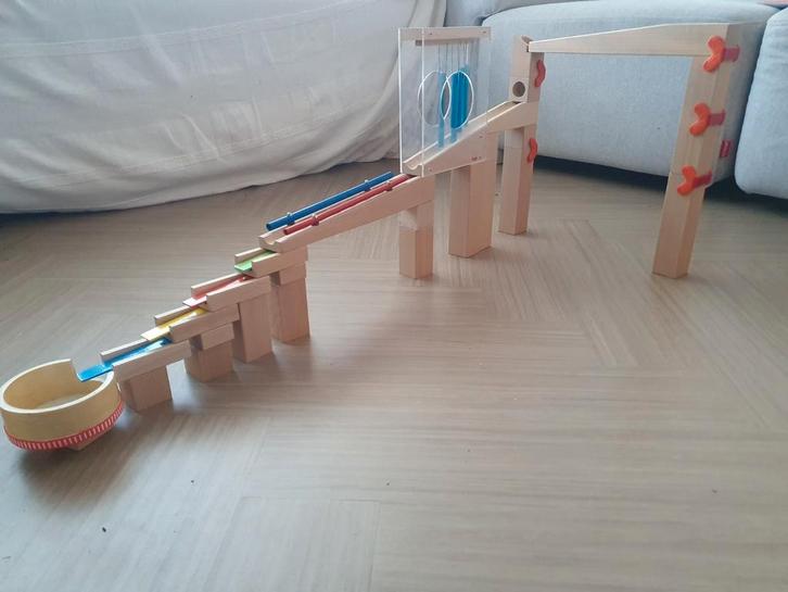 Haba knikkerbaan - muziekknikkerbaan - grote set!!, Kinderen en Baby's, Speelgoed | Houten speelgoed, Zo goed als nieuw, Overige typen