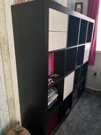 Zwarte Boekenkast met Lades en Deuren, Huis en Inrichting, Kasten | Boekenkasten, Ophalen, Gebruikt, Kunststof, 150 tot 200 cm