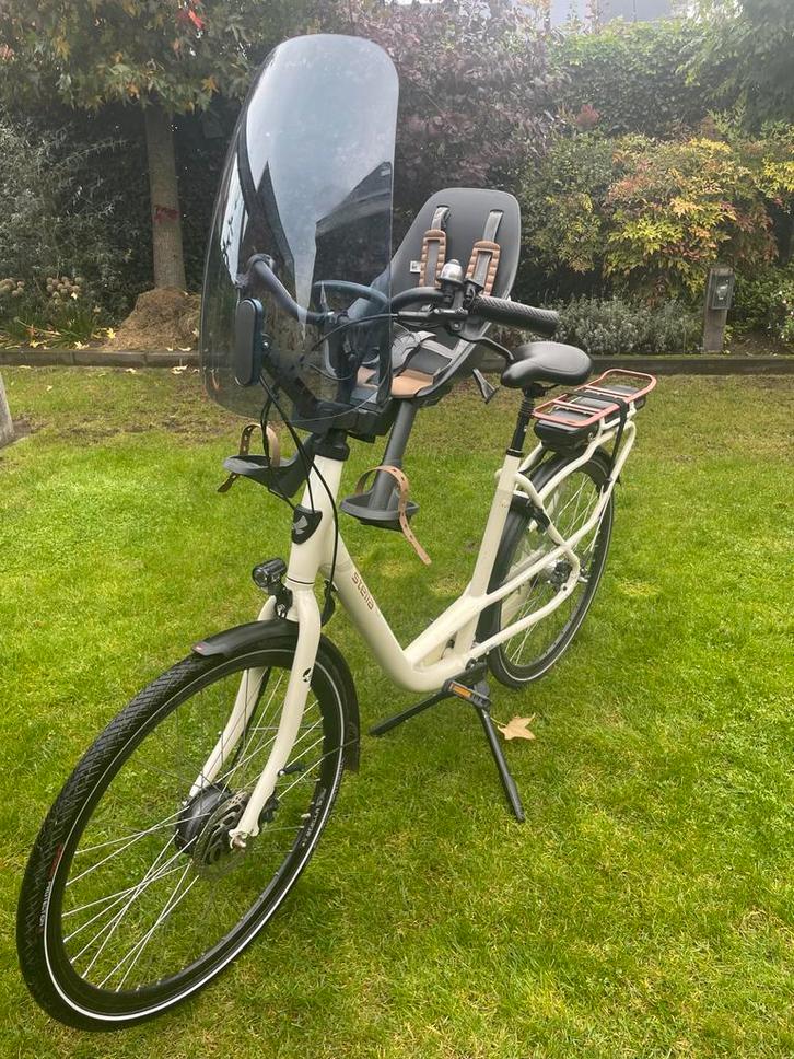 Stella Fiore Elektrische Moederfiets Crème, Fietsen en Brommers, Fietsen | Dames | Moederfietsen, Gebruikt, Overige merken, 1 zitje