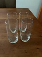 4 limonadeglazen, smal model, Verzamelen, Glas en Borrelglaasjes, Ophalen of Verzenden, Zo goed als nieuw, Frisdrankglas