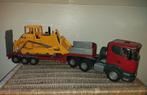 Bruder Scania dieplader met Caterpillar bulldozer, Kinderen en Baby's, Speelgoed | Speelgoedvoertuigen, Zo goed als nieuw, Ophalen