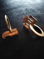 Twee servette ringen, materiaal messing? Leeftijd??, Ophalen of Verzenden, Gebruikt