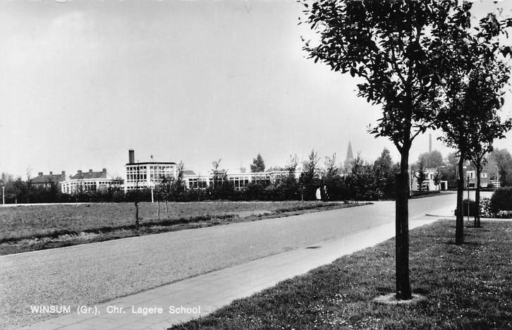 JM666 Winsum Chr Lagere School 1968, Verzamelen, Ansichtkaarten | Nederland, Gelopen, Groningen, 1960 tot 1980, Verzenden