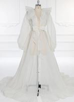 Organza Puffy Sleeves Zwangerschapsjurk, Kleding | Dames, Jurken, Ophalen, Wit, Maat 46/48 (XL) of groter, Zo goed als nieuw