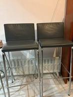 2 barkrukken Thonet, leder, setprijs, Ophalen, Gebruikt, Metaal, 90 cm of meer