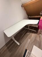 IKEA Bekant Hoekbureau met Idanas Opbouw, Ophalen, In hoogte verstelbaar, Zo goed als nieuw, Bureau