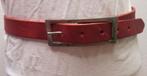 Nieuwe echt lederen riem van belt division rood 85 cm, 80 tot 90 cm, 3 tot 5 cm, Nieuw, Heupriem