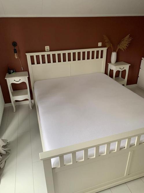 Tweepersoons bed 160x210 compleet met matras en nachtkastjes, Huis en Inrichting, Slaapkamer | Bedden, Gebruikt, Tweepersoons