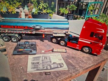 Tamiya mfc-01 truck man 6x4 met eagle galland trailer beschikbaar voor biedingen