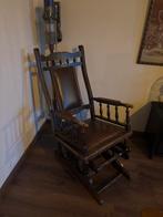Antieke Schommelstoel met Lederen Bekleding, Ophalen