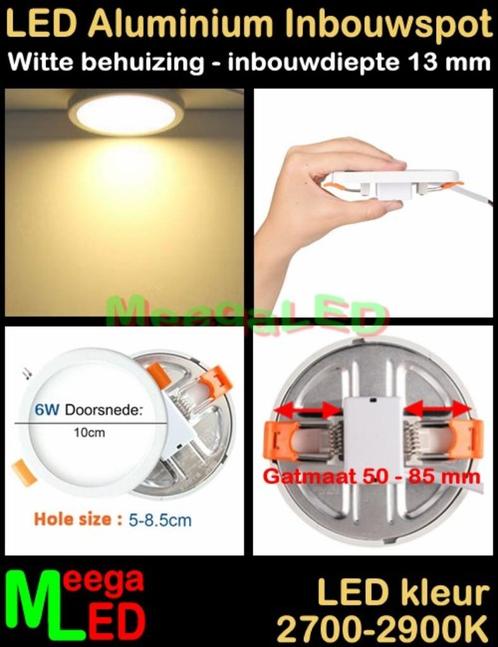 LED badkamer inbouw renovatie spot panel Rond wit 6 Watt WW, Huis en Inrichting, Badkamer | Badtextiel en Accessoires, Nieuw, Overige typen