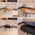 Salontafel mangohout set van 1 | Zwart & naturel, Nieuw, Ophalen of Verzenden, X, X
