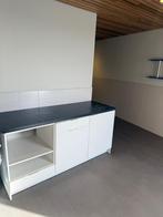 Ikea keukenblok Knoxhult met zwart blad - zo goed als nieuw, Huis en Inrichting, Ophalen, Wit, 150 tot 200 cm, Zo goed als nieuw