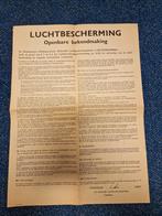LBD Poster - Luchtbescherming Bloemendaal Overveen 1944, Verzamelen, Foto of Poster, Ophalen of Verzenden