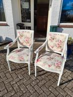 2 x brocante fauteuil geheel opnieuw gestoffeerd 175.00 p.s, Ophalen of Verzenden, 75 tot 100 cm, Zo goed als nieuw