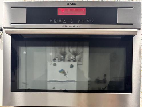 AEG KM8403101M – Inbouw combimagnetron met grill en hete luc, Witgoed en Apparatuur, Ovens, Gebruikt, Inbouw, Oven met grill, 45 tot 60 cm