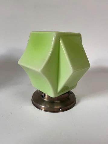 vintage Art Deco plafondlamp groen Skyscraper luxe armatuur beschikbaar voor biedingen