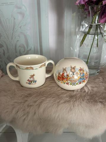 Bunnykins Royal Doulton mok en spaarpot christening izgst beschikbaar voor biedingen