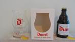 Duvel Exclusieve 45 graden glas + 1 Duvel met viltjes, Ophalen of Verzenden, Zo goed als nieuw, Glas of Glazen, Duvel