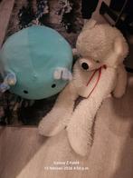 Grote knuffels: Teddybeer & blauw kussen, Ophalen of Verzenden, Zo goed als nieuw, Beer