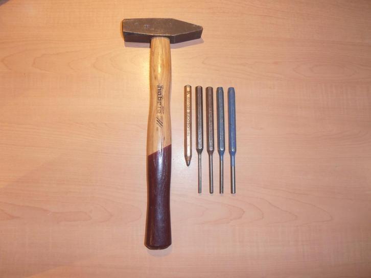 Zgan GEDORE pendrijver set met HABERO / GEDORE hamer., Doe-het-zelf en Verbouw, Gereedschap | Handgereedschap, Zo goed als nieuw