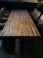 Robuuste Teak Eettafel 260x110 cm, Huis en Inrichting, Tafels | Eettafels, Ophalen, Gebruikt, 100 tot 150 cm, Teakhout