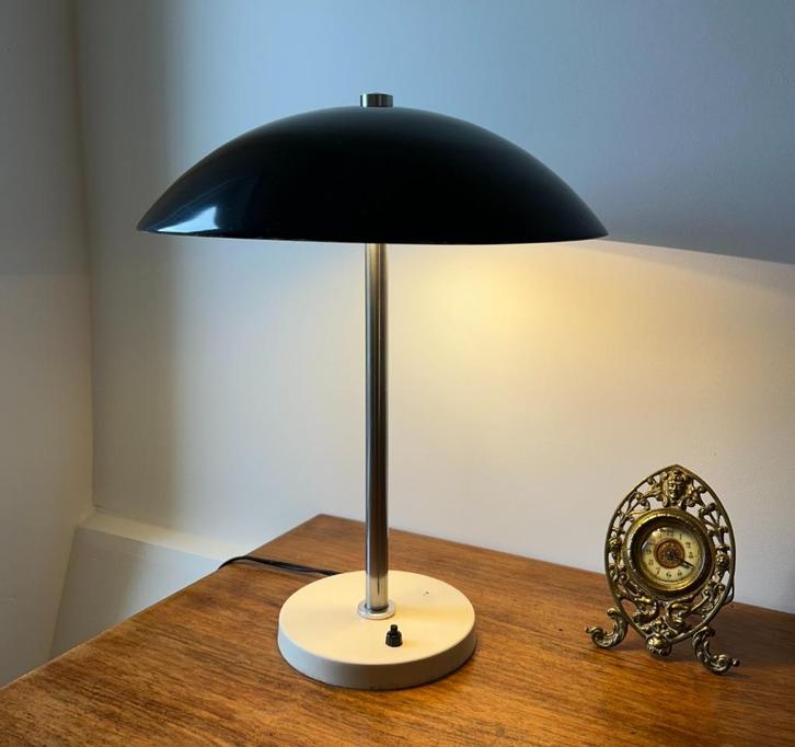 Dutch Design 5015 Wim Rietveld Gispen 1950s, Huis en Inrichting, Lampen | Tafellampen, Gebruikt, Minder dan 50 cm, Glas, Ophalen