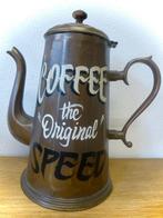 Unieke metalen koffie pot / Coffee Speed / tattoo / mancave, Antiek en Kunst, Ophalen of Verzenden