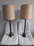 Set vintage empire tafellampen met leeuwenkoppen klassiek, Huis en Inrichting, Ophalen of Verzenden, Zo goed als nieuw, Rond