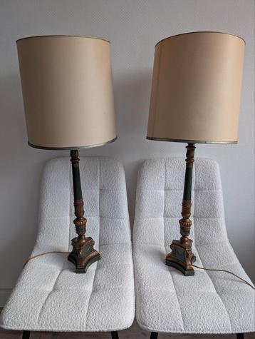 Set vintage empire tafellampen met leeuwenkoppen klassiek  beschikbaar voor biedingen