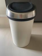 Brabantia touch bin prullenbak 60 l soft beige matt zgan, Ophalen, 50 tot 75 cm, 40 liter of meer, Zo goed als nieuw