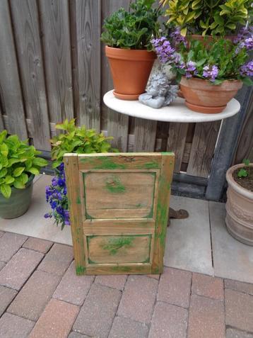 Brocant Houten Groen Luikje ** Mimosa ** beschikbaar voor biedingen