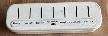 retro witte brabantia huishoud geldbox geldkistje + sleutel  beschikbaar voor biedingen