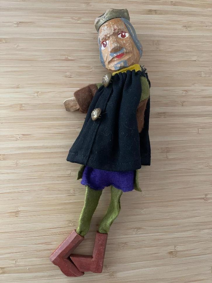 Antieke houten poppenkast pop uit Duitsland, Antiek en Kunst, Antiek | Speelgoed, Ophalen of Verzenden