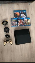 PlayStation 4 met games en controller, Spelcomputers en Games, Ophalen of Verzenden, Met 1 controller, Original, 500 GB