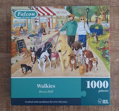 Falcon legpuzzel "Walkies" 1000 stukjes, Hobby en Vrije tijd, Denksport en Puzzels, Zo goed als nieuw, Ophalen of Verzenden
