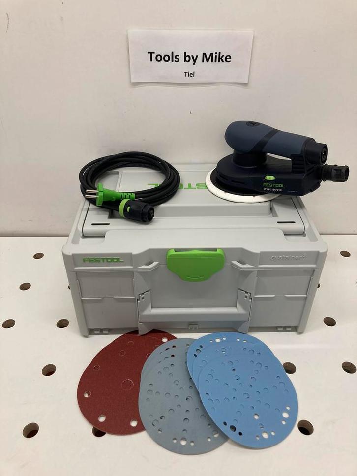 Festool ets ec 150/5 eq schuurmachine, Doe-het-zelf en Verbouw, Gereedschap | Schuurmachines, Zo goed als nieuw, Excentrische schuurmachine